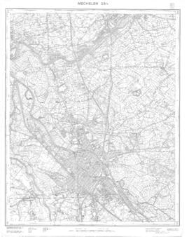 Topografische kaart van België (bister): Mechelen 23/4; Heist-op-den Berg 24/2 NGI (1/10.000)