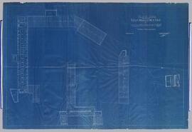 Architect Keyaert, tekening: Staatsnormaalschool te Lier: daken + 1º verdiep (1/100)