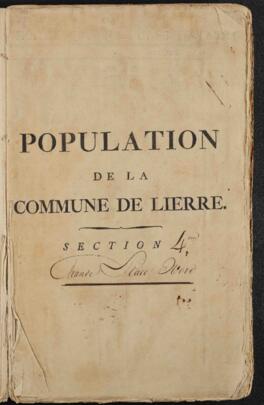 Bevolking Lier. Jaar 12. 1803. 4ème section Grote Markt Noord. Kartuizers en Vesten.