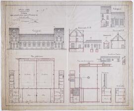 P.H. Cox, ontwerptekening: Gemeenteschool tegen steenweg van Lier naar Lint (1/100)