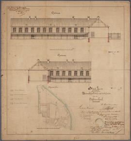 Cox, tekening: Nieuwe schoollokalen met toebehoren aan de Oefenschool (1/100)