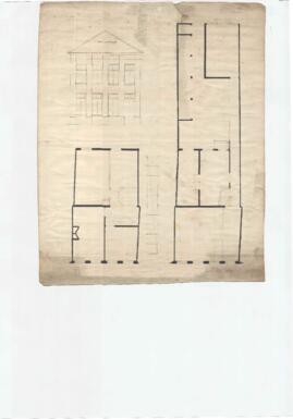 Huis in de Begijnhofstraat 22: grondplan + voorgevel