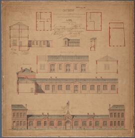 P.H. Cox, ontwerptekening: Meisjesschool in de Schoolstraat