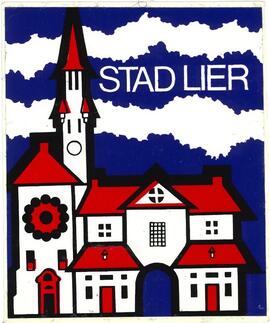 Stad Lier / Zimmertoren en de Gevangenenpoort (Wit - rood - blauw)