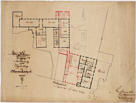 Cox, tekening: Vergroten van de Normaalschool te Lier