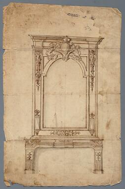 Tekening: Ontwerp van een schouw (stadhuis?)