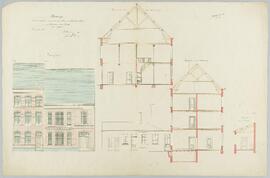 Cox, tekening: Gebouw voor "Berg van Bermhertigheid", Blokstraat, Lier