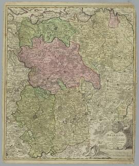 Iohannus Baptist Homanno: Groothertogdom Brabant (Ducatus Brabantiae, Nova Tabula in qua Lovanii Bruxellarum March S. Imperii Sylvae Ducis et Mechliniae Dominia)