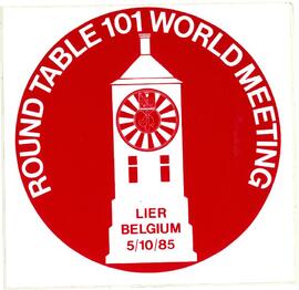 Round Table 101 / World meeting (rood op wit)
