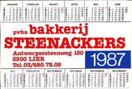 bakkerij Steenackers / kalender